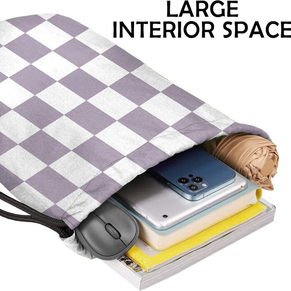 Drawstring Backpack Draw String Bag Waterproof Fo… - image 4